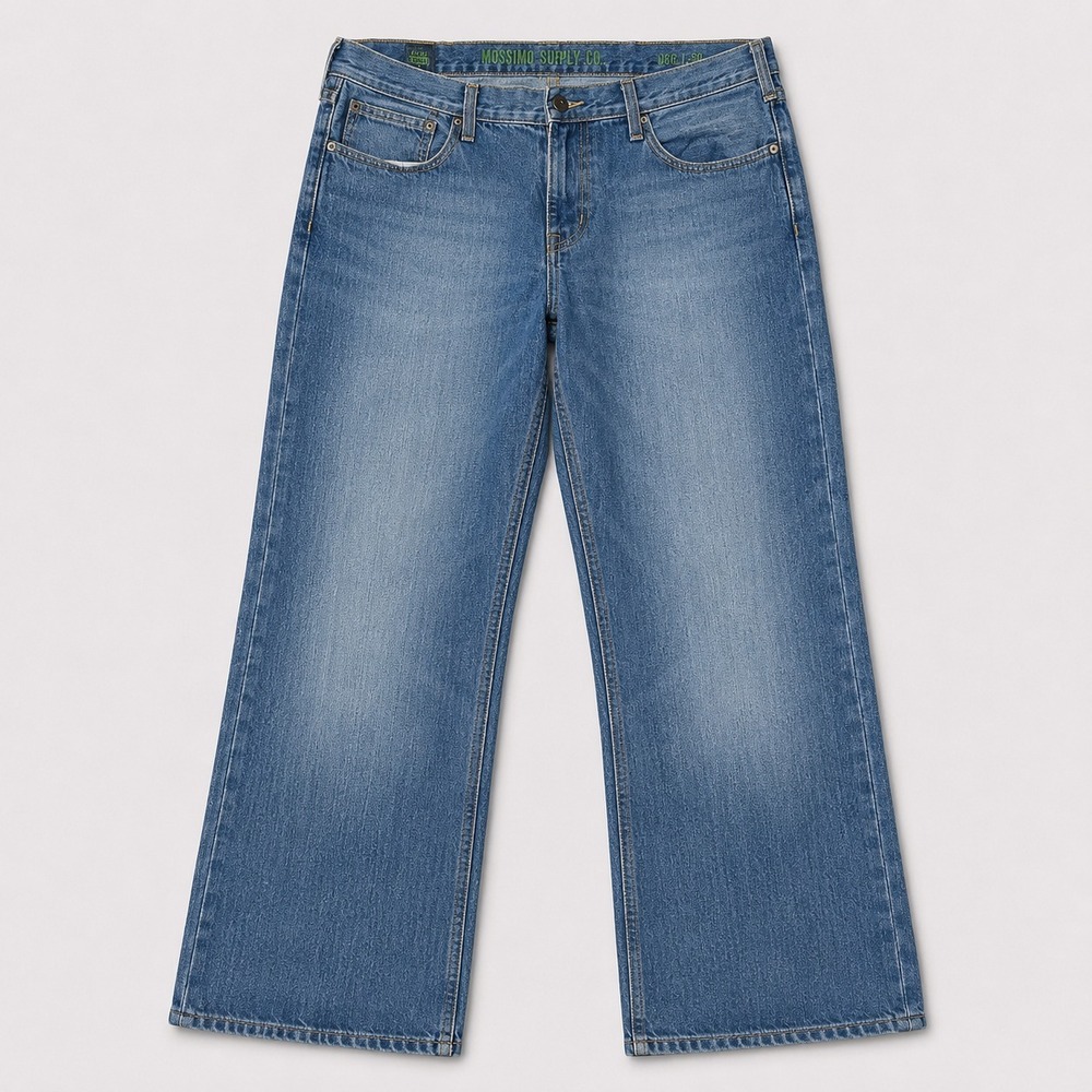 Mossimo Supply Co Detroit Straight Jeans Mens 36x30 Blue Denim Pants Worn
